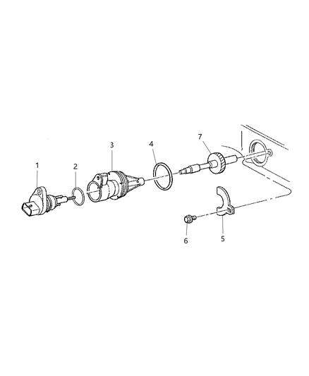 2002 Jeep Wrangler Speedometer Pinion & Housing Diagram