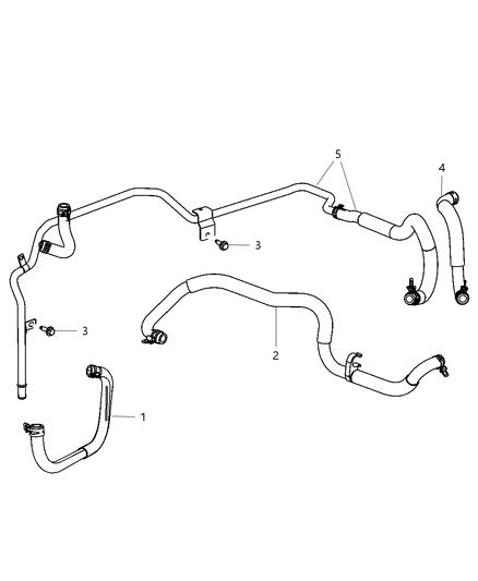 2009 Dodge Avenger Hose-Engine COOLANT To Oil COOLE Diagram for 5058624AD