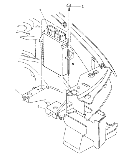 2000 Chrysler Sebring Engine Controller Module Diagram for 4606674AA