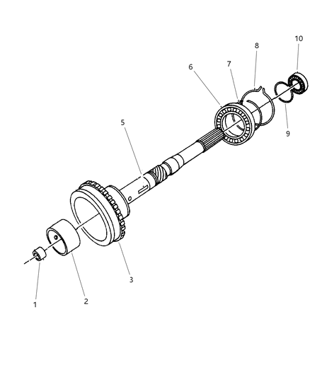 1997 Jeep Grand Cherokee Shaft Output Diagram for 4864501