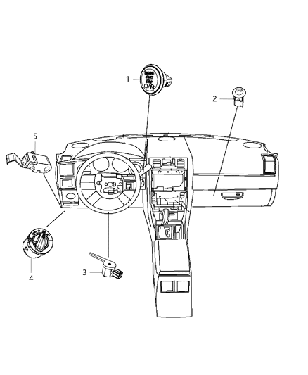 2014 Chrysler 300 Switches - Instrument Panel Diagram