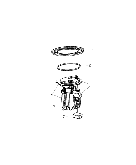 2010 Dodge Caliber Fuel Level Unit Diagram for 68051684AA