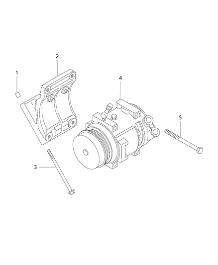 2019 Ram ProMaster 1500 A/C Compressor Mounting Diagram 1