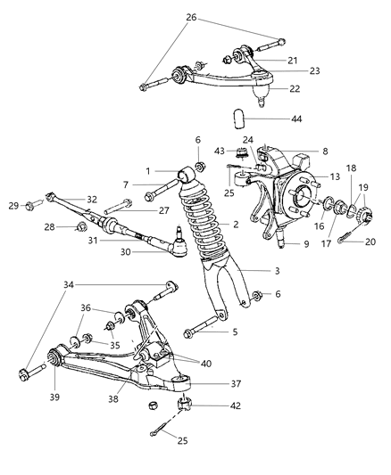 2009 Dodge Viper Suspension Control Arm Diagram for 5290118AB