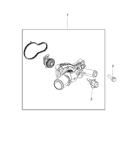 2015 Jeep Renegade Thermostat & Related Parts Diagram 2