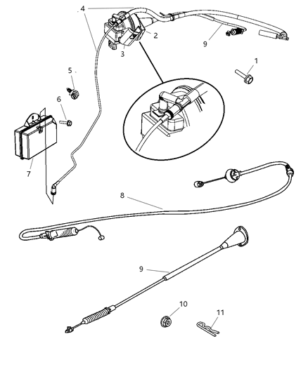 2005 Jeep Grand Cherokee Bracket-Speed Control SERVO Diagram for 52124035AB