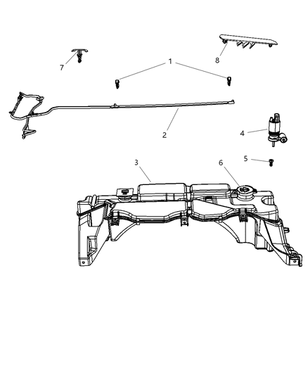 2011 Dodge Nitro Hose-Windshield Washer Diagram for 57010485AA