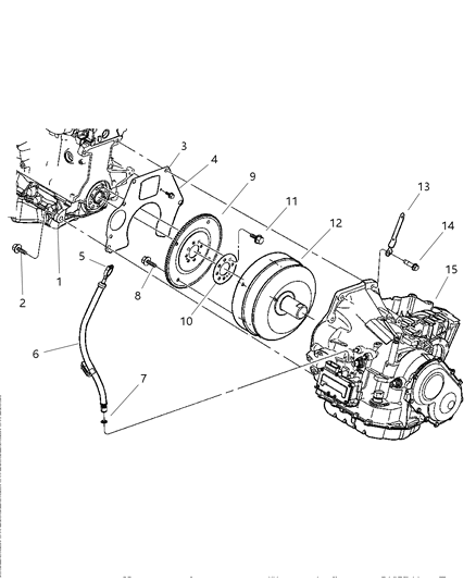 2004 Chrysler PT Cruiser Transaxle Mounting & Related Parts Diagram 1