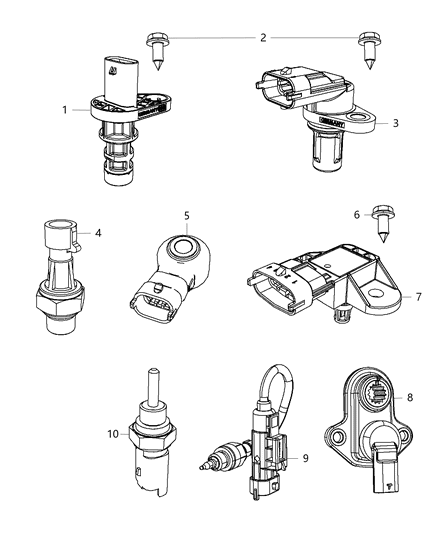 2014 Dodge Dart Sensors, Engine Diagram 1