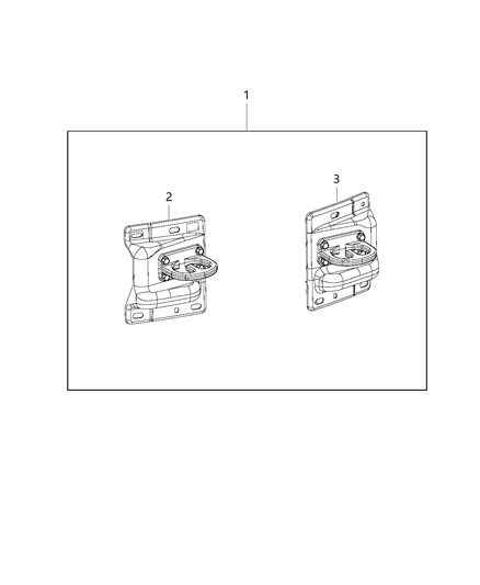 2014 Ram 3500 Hook Kit, Front Tow Diagram