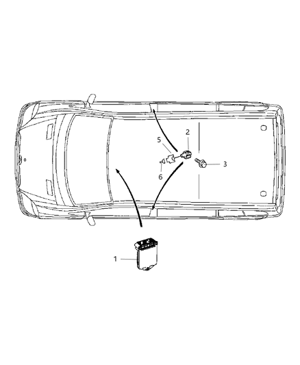 2009 Dodge Sprinter 2500 Air Bag Control Module Diagram for 68029750AA