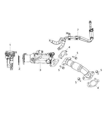 2018 Jeep Wrangler Tube-EGR Diagram for 5281745AA