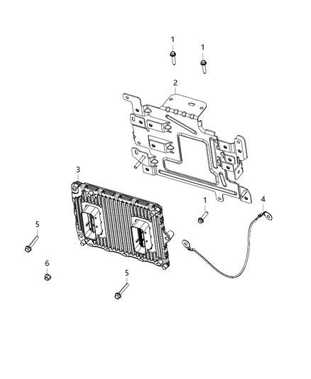 2020 Jeep Wrangler Modules, Engine Compartment Diagram 5