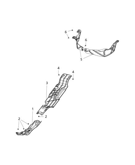 2019 Ram 1500 New Style Exhaust System Heat Shield Diagram