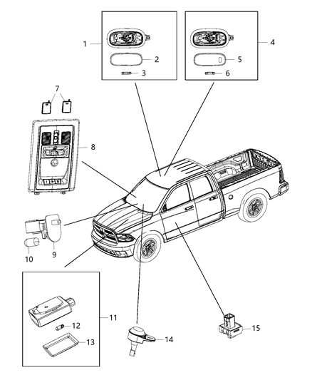 2011 Ram 1500 Lamp-Led Diagram for 68154165AA