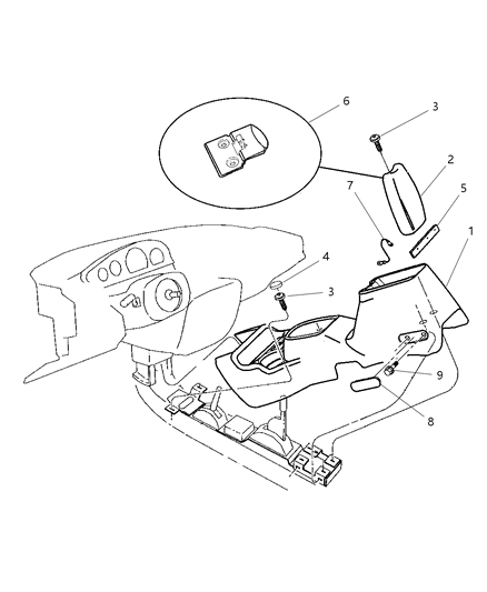 1998 Dodge Neon Consoles Diagram