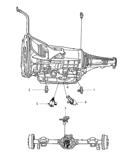 2009 Dodge Nitro Sensors - Drivetrain Diagram