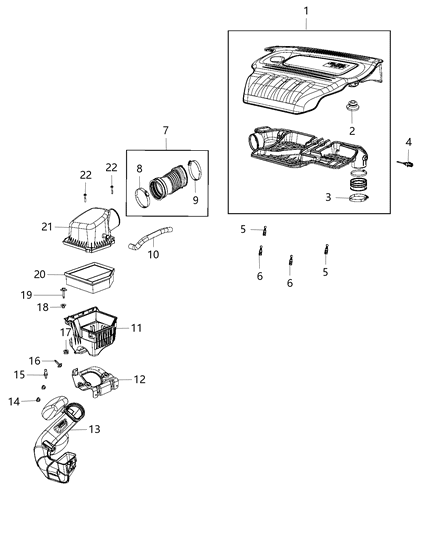 2013 Dodge Dart Air Intake Resonator Diagram for 4627123AD