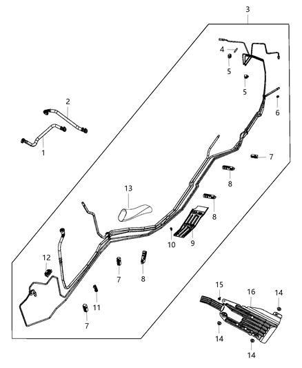 2021 Dodge Durango Bundle-Fuel Line Diagram for 68305419AB