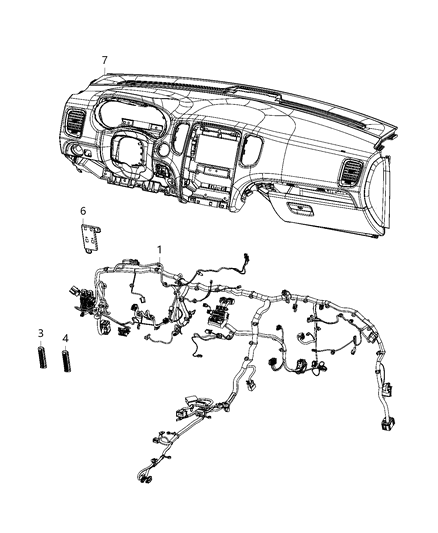 INSTRUMENT PANEL Diagram for 68381071AD