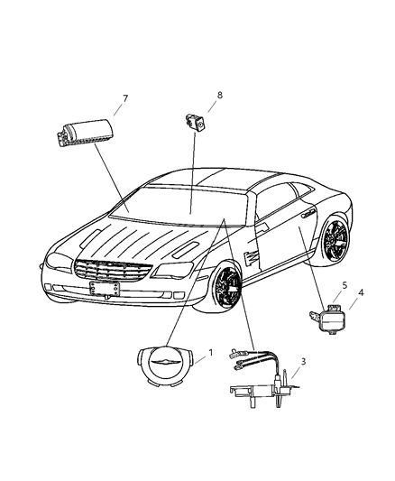 2005 Chrysler Crossfire Air Bags & Clock Spring Diagram