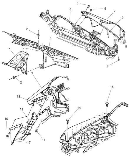 2006 Dodge Viper Support-Fender Diagram for 4865637AD