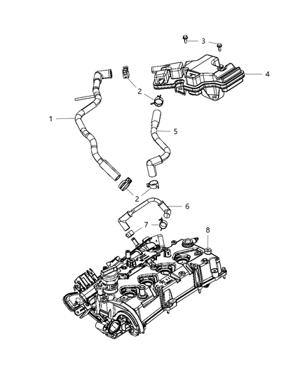 2012 Dodge Dart Hose-PCV Diagram for 4893139AB