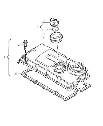 2009 Dodge Avenger Cylinder Head & Cover Diagram 4