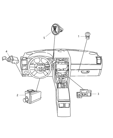 2009 Dodge Charger Switches Instrument Panel Diagram