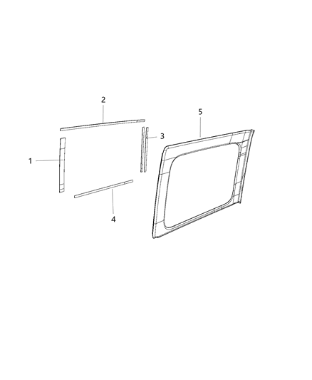 2021 Jeep Wrangler Headliner Diagram for 6CD62TX7AF