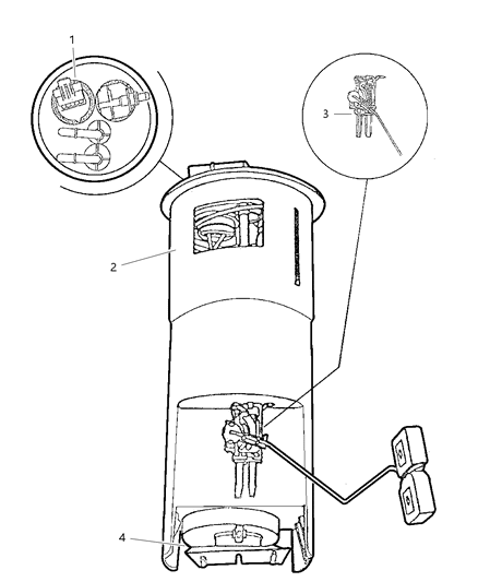 2003 Chrysler Concorde Fuel Pump & Level Unit Diagram