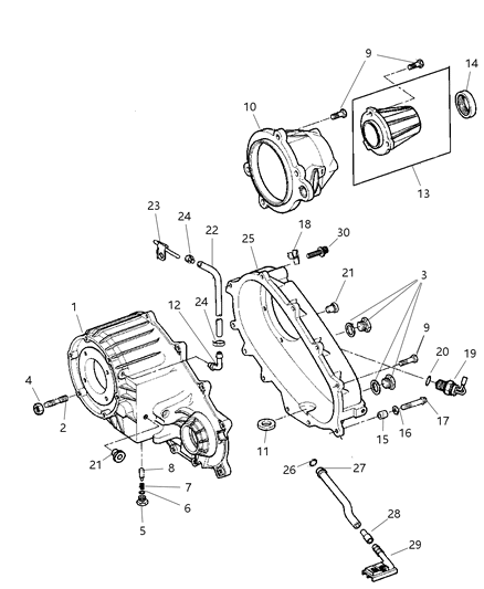 1998 Dodge Durango Case & Related Parts Diagram 2