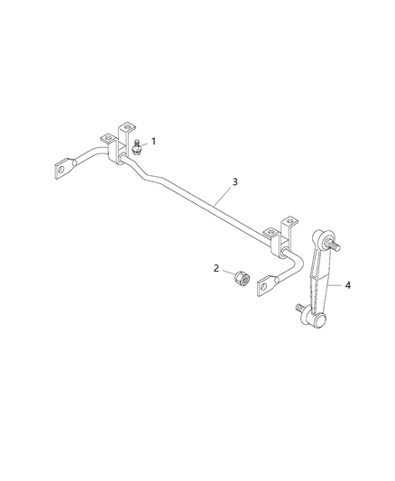 2019 Jeep Renegade Stabilizer Bar, Rear Diagram 1