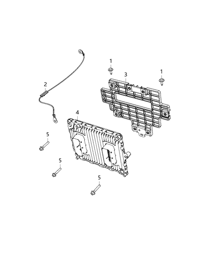 2021 Ram 1500 Engine Controller Module Diagram for 68434933AA