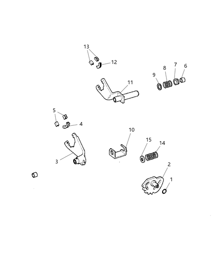 2007 Dodge Dakota Shift Forks & Rails Diagram 2