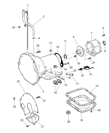 1998 Jeep Wrangler Case & Related Parts Diagram 2