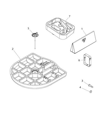 2015 Jeep Renegade Spare Wheel Stowage Diagram