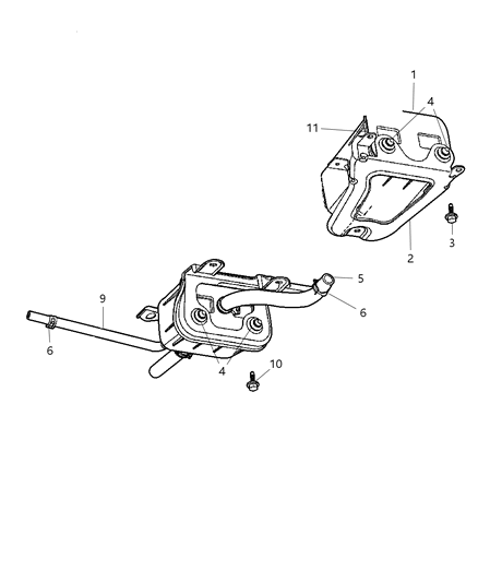 2007 Dodge Grand Caravan Bracket-Vapor CANISTER Diagram for 4809511AB