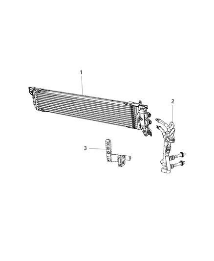 2015 Jeep Renegade Transmission Oil Cooler & Lines Diagram