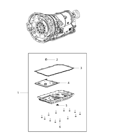 2020 Dodge Charger Oil Pan, Cover And Related Parts Diagram 1