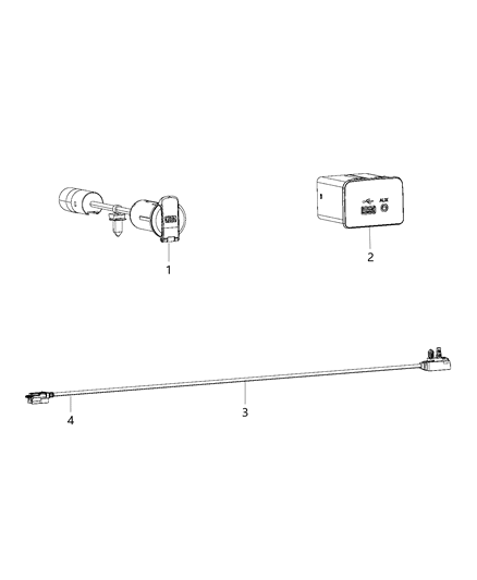 2018 Ram 2500 U Connect Media & Charging Center Diagram