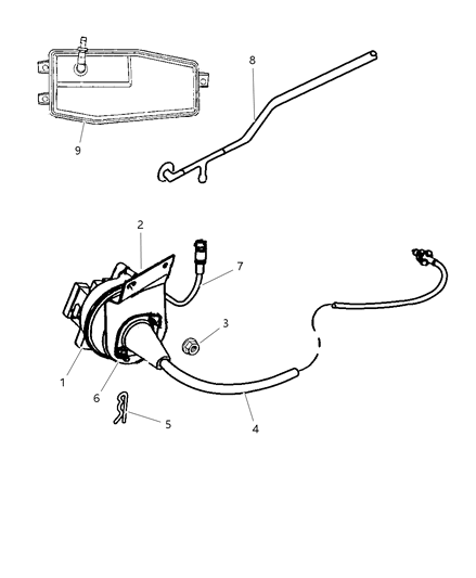 1997 Dodge Dakota Reservoir-Vacuum Diagram for 4886009AA