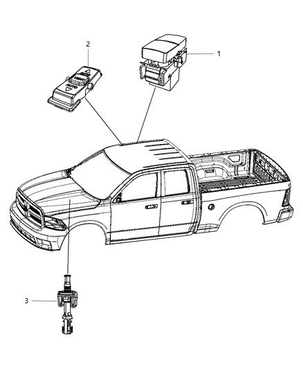 2011 Ram 2500 Switches Body Diagram