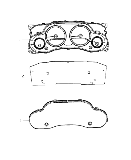 2010 Jeep Wrangler Cluster-Instrument Panel Diagram for 68055902AC