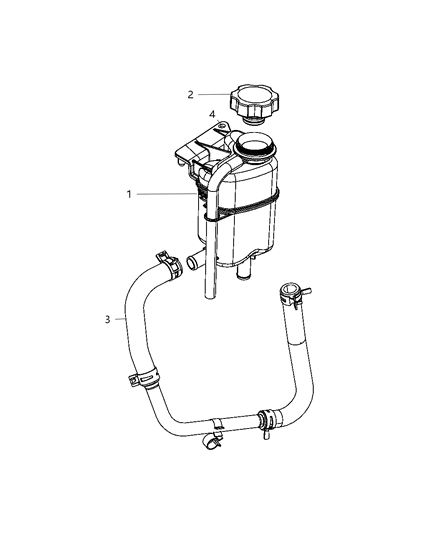 2009 Chrysler Aspen Hose-COOLANT Bottle Outlet Diagram for 55361424AB