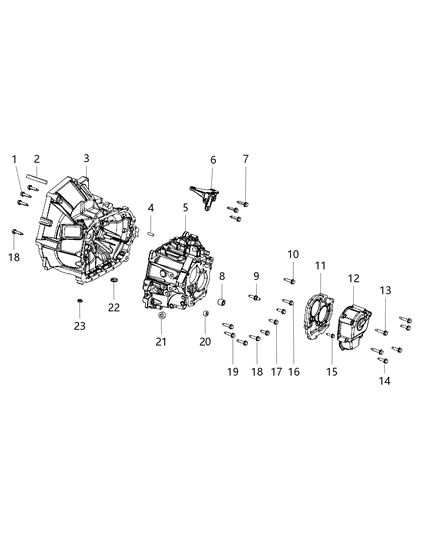 2018 Jeep Renegade Case & Related Parts Diagram 1