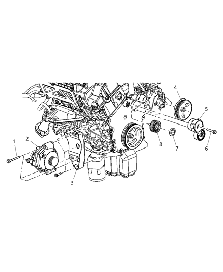 2005 Dodge Magnum Drive Pulleys Diagram 1