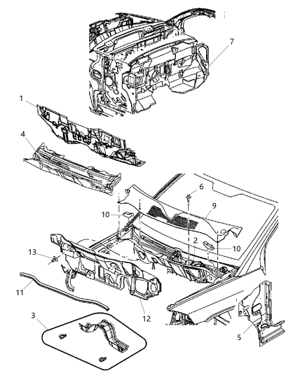 2010 Jeep Patriot SILENCER-Dash Panel Diagram for 5291812AC