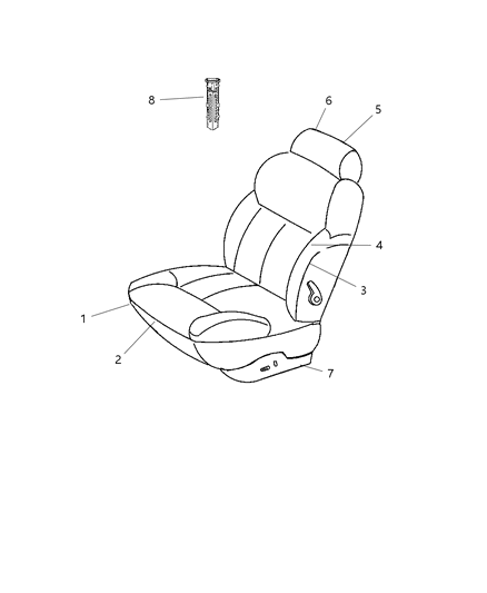 1999 Chrysler 300M Front Seat Diagram 1