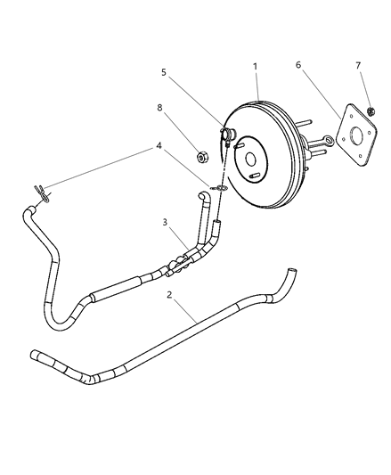 2005 Chrysler Sebring Booster, Power Brake Diagram